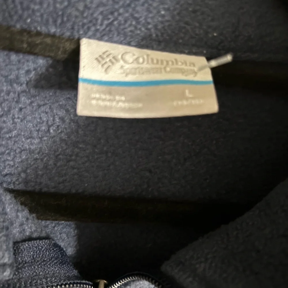 Columbia Navy Fleece Back to School Fall Winter Warm Zip Up Fleece Jacket Coat